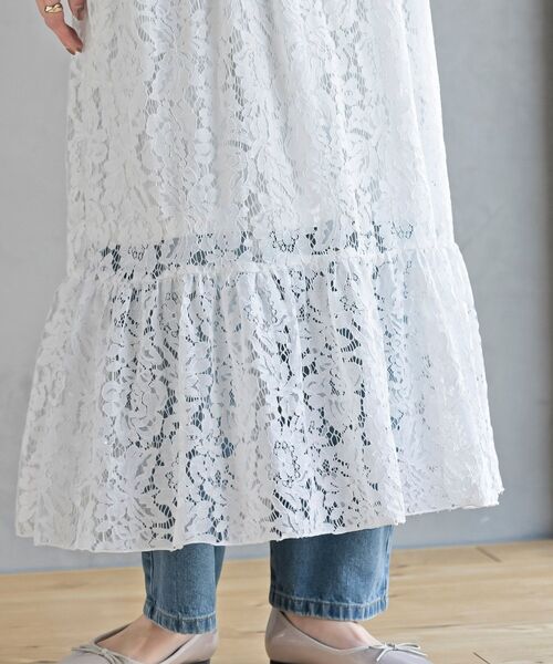 rps（アールピーエス）の「レースシャーリングキャミワンピース（ワンピース・レディース・ブラック/オフホワイト・フリー）」の11枚目の写真