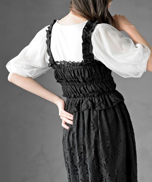 rps（アールピーエス）の「レースシャーリングキャミワンピース（ワンピース・レディース・ブラック/オフホワイト・フリー）」の18枚目の写真