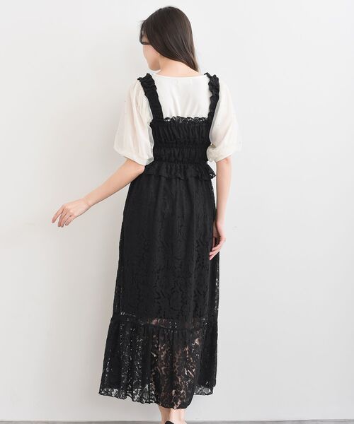 rps（アールピーエス）の「レースシャーリングキャミワンピース（ワンピース・レディース・ブラック/オフホワイト・フリー）」の21枚目の写真