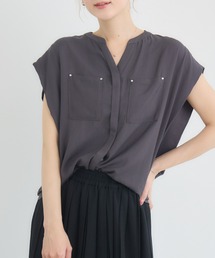 【KATHARINE ROSS】【COOL/UV/DRY】スキッパー衿ブラウス