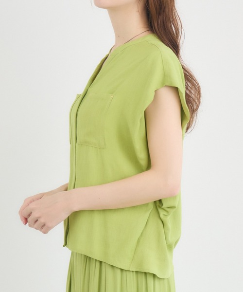 KATHARINE ROSS(キャサリンロス)の「【KATHARINE ROSS】【COOL/UV/DRY】スキッパー衿ブラウス(シャツ/ブラウス・レディース・チャコールグレー/イエロー・MEDIUM)」の22枚目の写真
