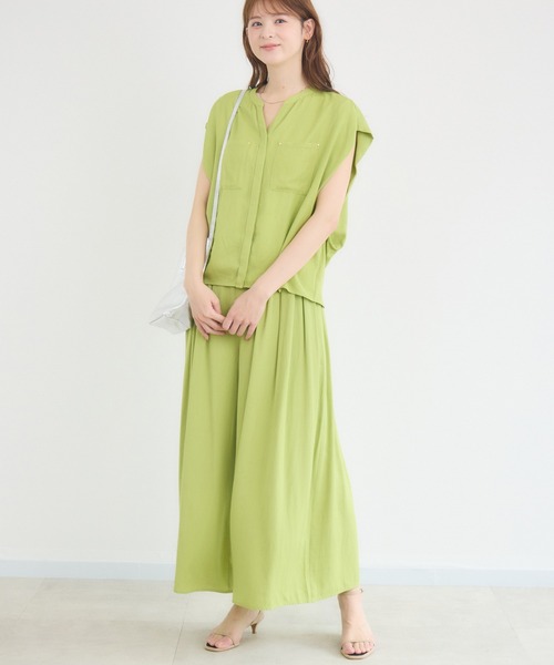 KATHARINE ROSS(キャサリンロス)の「【KATHARINE ROSS】【COOL/UV/DRY】スキッパー衿ブラウス(シャツ/ブラウス・レディース・チャコールグレー/イエロー・MEDIUM)」の20枚目の写真