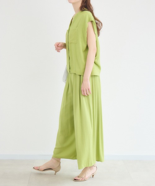 KATHARINE ROSS(キャサリンロス)の「【KATHARINE ROSS】【COOL/UV/DRY】スキッパー衿ブラウス(シャツ/ブラウス・レディース・チャコールグレー/イエロー・MEDIUM)」の18枚目の写真