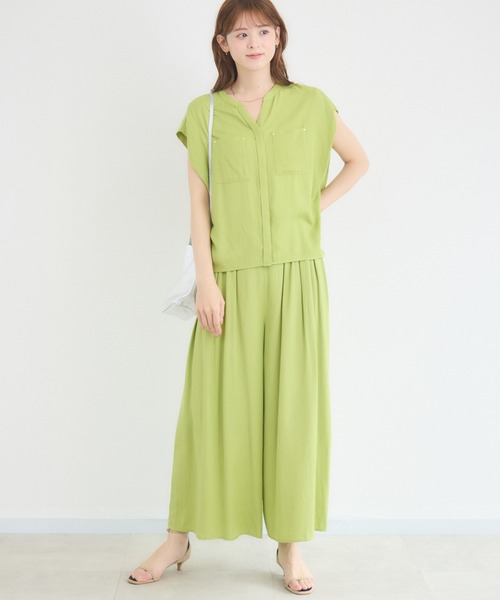 KATHARINE ROSS(キャサリンロス)の「【KATHARINE ROSS】【COOL/UV/DRY】スキッパー衿ブラウス(シャツ/ブラウス・レディース・チャコールグレー/イエロー・MEDIUM)」の19枚目の写真