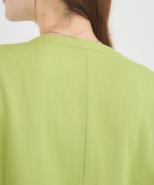 KATHARINE ROSS(キャサリンロス)の「【KATHARINE ROSS】【COOL/UV/DRY】スキッパー衿ブラウス(シャツ/ブラウス・レディース・チャコールグレー/イエロー・MEDIUM)」の12枚目の写真