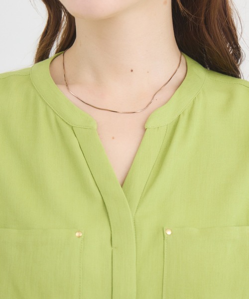 KATHARINE ROSS(キャサリンロス)の「【KATHARINE ROSS】【COOL/UV/DRY】スキッパー衿ブラウス(シャツ/ブラウス・レディース・チャコールグレー/イエロー・MEDIUM)」の17枚目の写真