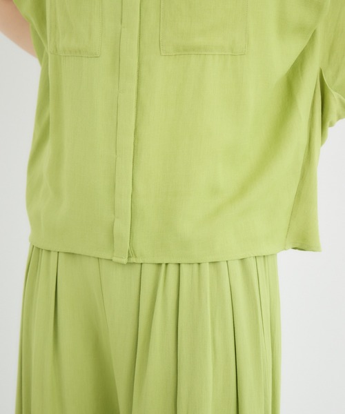KATHARINE ROSS(キャサリンロス)の「【KATHARINE ROSS】【COOL/UV/DRY】スキッパー衿ブラウス(シャツ/ブラウス・レディース・チャコールグレー/イエロー・MEDIUM)」の13枚目の写真