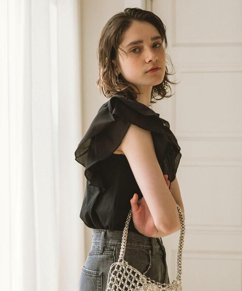 URBAN RESEARCH Sonny Label(アーバンリサーチサニーレーベル)の「フリルフレンチタックスリーブプルオーバー(Tシャツ/カットソー・レディース・ブラック/グレー系その他/ブラウン・FREE)」の6枚目の写真
