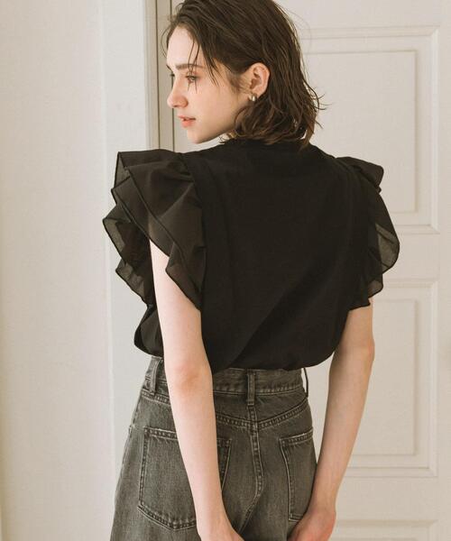 URBAN RESEARCH Sonny Label(アーバンリサーチサニーレーベル)の「フリルフレンチタックスリーブプルオーバー(Tシャツ/カットソー・レディース・ブラック/グレー系その他/ブラウン・FREE)」の8枚目の写真