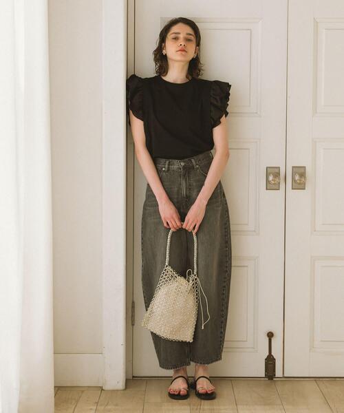 URBAN RESEARCH Sonny Label(アーバンリサーチサニーレーベル)の「フリルフレンチタックスリーブプルオーバー(Tシャツ/カットソー・レディース・ブラック/グレー系その他/ブラウン・FREE)」の9枚目の写真