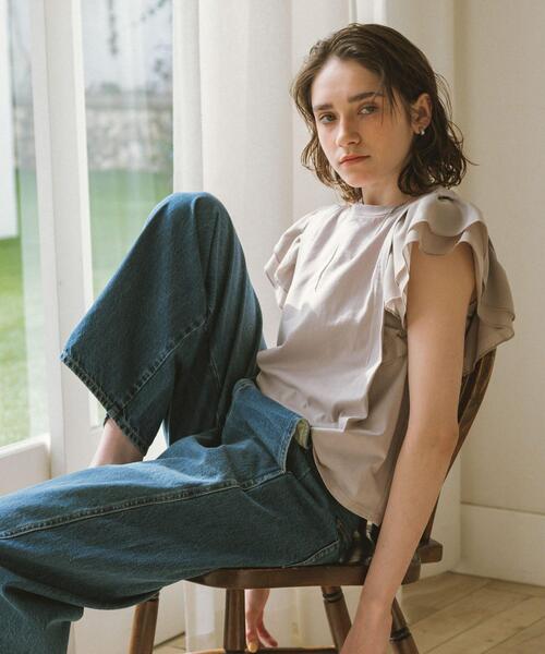 URBAN RESEARCH Sonny Label(アーバンリサーチサニーレーベル)の「フリルフレンチタックスリーブプルオーバー(Tシャツ/カットソー・レディース・ブラック/グレー系その他/ブラウン・FREE)」の13枚目の写真
