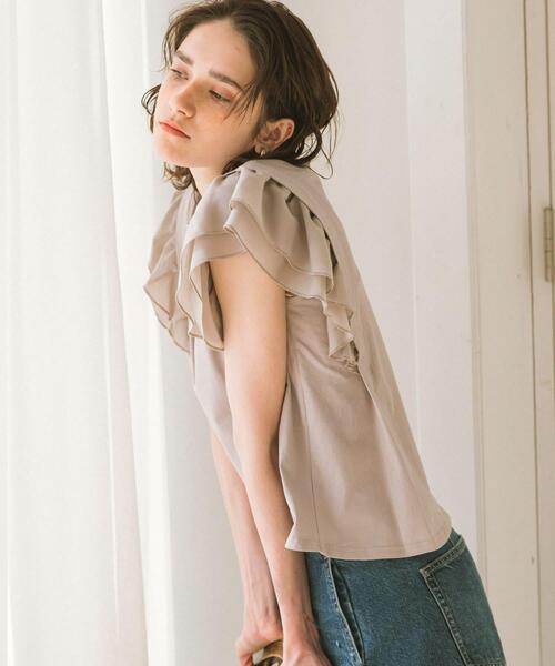 URBAN RESEARCH Sonny Label(アーバンリサーチサニーレーベル)の「フリルフレンチタックスリーブプルオーバー(Tシャツ/カットソー・レディース・ブラック/グレー系その他/ブラウン・FREE)」の16枚目の写真