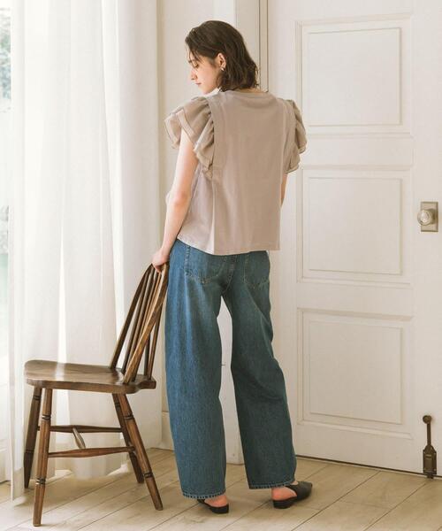 URBAN RESEARCH Sonny Label(アーバンリサーチサニーレーベル)の「フリルフレンチタックスリーブプルオーバー(Tシャツ/カットソー・レディース・ブラック/グレー系その他/ブラウン・FREE)」の18枚目の写真