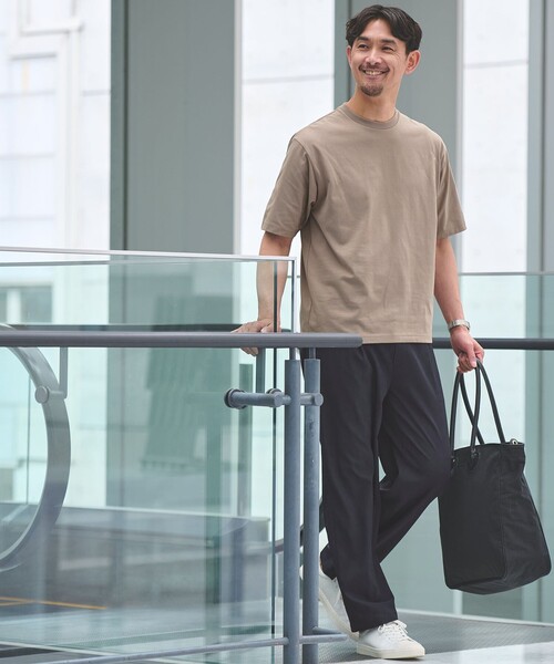 green label relaxing(グリーンレーベルリラクシング)の「【WEB限定】JUST fit エアリーカルゼ 1P イージーパンツ-2WAYストレッチ・吸水速乾-(スラックス・メンズ・モカ/ネイビー/ダークグレー・M/S/L/XS/XL/XXL)」の21枚目の写真