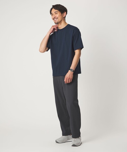 green label relaxing(グリーンレーベルリラクシング)の「【WEB限定】JUST fit エアリーカルゼ 1P イージーパンツ-2WAYストレッチ・吸水速乾-(スラックス・メンズ・モカ/ネイビー/ダークグレー・M/S/L/XS/XL/XXL)」の19枚目の写真