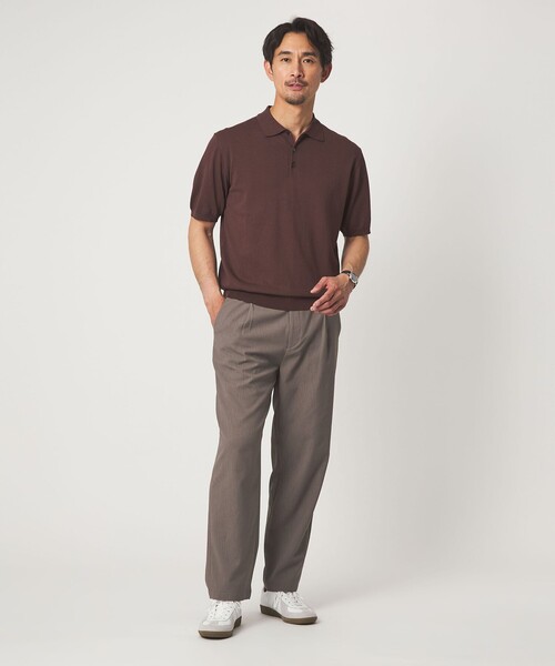 green label relaxing(グリーンレーベルリラクシング)の「【WEB限定】JUST fit エアリーカルゼ 1P イージーパンツ-2WAYストレッチ・吸水速乾-(スラックス・メンズ・モカ/ネイビー/ダークグレー・M/S/L/XS/XL/XXL)」の17枚目の写真