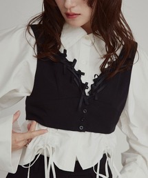 W:Huku | 【W:Huku / ドライタッチツイル】リボンビスチェ / Dry-Touch Twill Ribbon Bustier(ベスト)