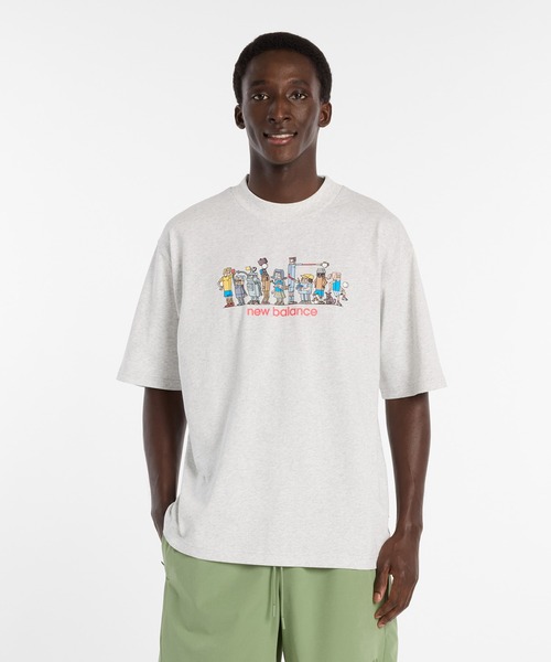 NEW BALANCE(ニューバランス)の「Ghica ラインアップオーバーサイズTシャツ(Tシャツ/カットソー・メンズ・サンドグレー/ブルー・MEDIUM/LARGE/X-LARGE/XX-LARGE)」の17枚目の写真
