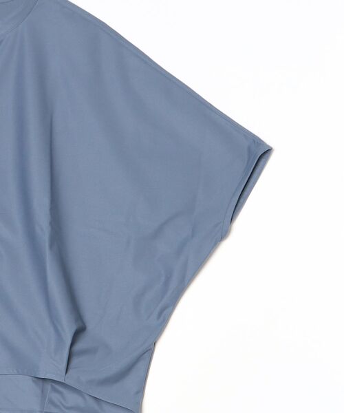 quadro(クオドロ)の「コンパクトツイル6分袖シャツ(Tシャツ/カットソー・レディース・オフホワイト/ダークネイビー/グレー・FREE)」の5枚目の写真