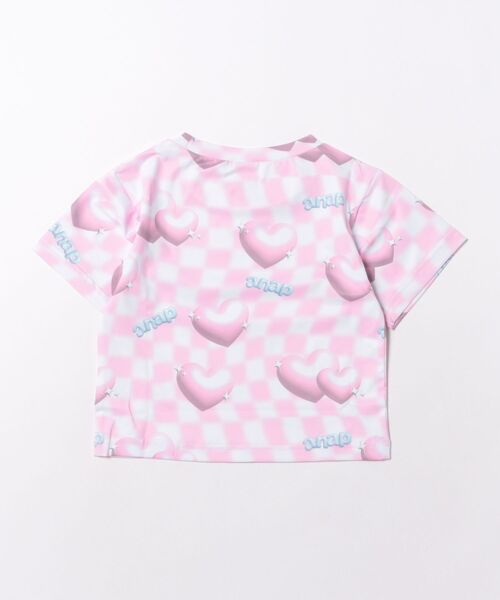 ANAP kids(アナップキッズ)の「3Dハート フラッグ チェック Tシャツ(Tシャツ/カットソー・キッズ・ピンク/ラベンダー・120/110/130)」の22枚目の写真