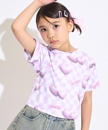 ANAP kids | 3Dハート フラッグ チェック Tシャツ(Tシャツ/カットソー)