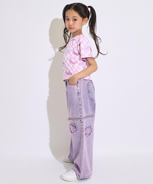 ANAP kids(アナップキッズ)の「3Dハート フラッグ チェック Tシャツ(Tシャツ/カットソー・キッズ・ピンク/ラベンダー・120/110/130)」の14枚目の写真