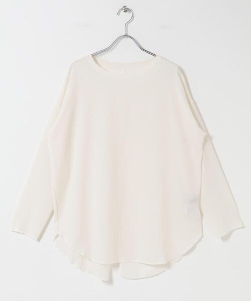 URBAN RESEARCH ROSSO WOMEN（アーバンリサーチ　ロッソ）の「ストレッチジョーゼットプルオーバー（Tシャツ/カットソー・レディース・オフホワイト/ブラック・FREE）」の18枚目の写真