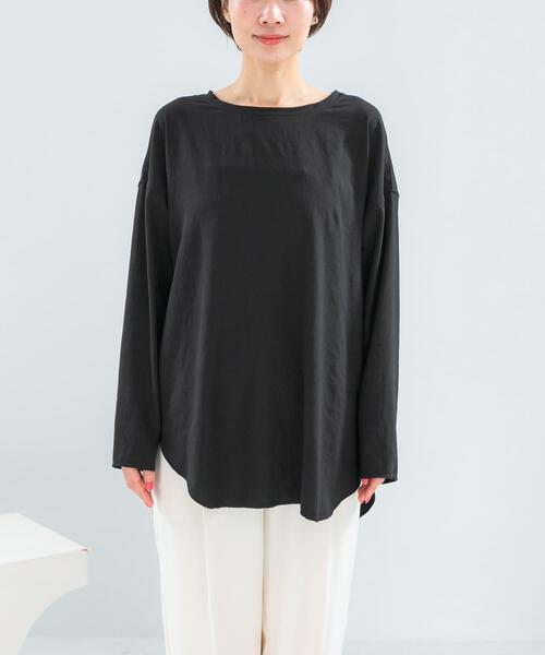 URBAN RESEARCH ROSSO WOMEN（アーバンリサーチ　ロッソ）の「ストレッチジョーゼットプルオーバー（Tシャツ/カットソー・レディース・オフホワイト/ブラック・FREE）」の13枚目の写真