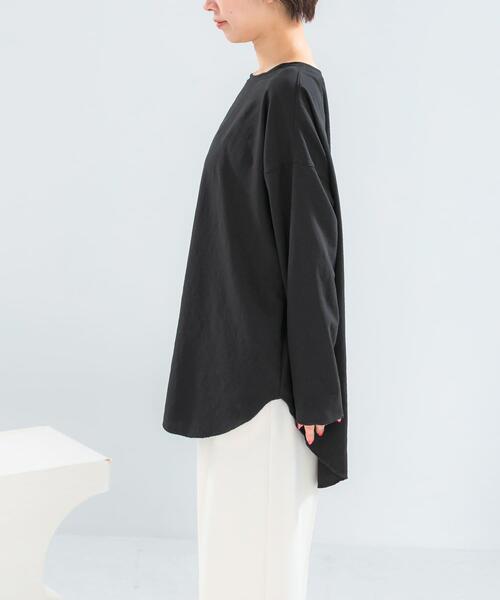 URBAN RESEARCH ROSSO WOMEN（アーバンリサーチ　ロッソ）の「ストレッチジョーゼットプルオーバー（Tシャツ/カットソー・レディース・オフホワイト/ブラック・FREE）」の12枚目の写真