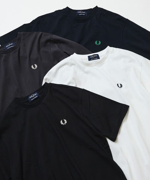 BEAMS(ビームス)の「【別注】FRED PERRY / ロゴ Tシャツ(Tシャツ/カットソー・メンズ・ホワイト/ブラック/チャコールグレー/ネイビー・SMALL/MEDIUM/LARGE/X-LARGE)」の3枚目の写真