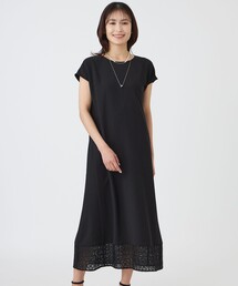 TRANS WORK（トランスワーク）の「【ウォッシャブル】クロッシュケミカルレースコンビワンピース（ワンピース）」