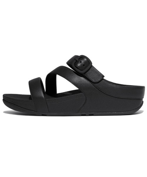 fitflop(フィットフロップ)の「SKINNY II レザー ゼットストラップ スライド(サンダル・レディース・タン/ブラック/ゴールド系・US5/US6/US7/US8)」の5枚目の写真