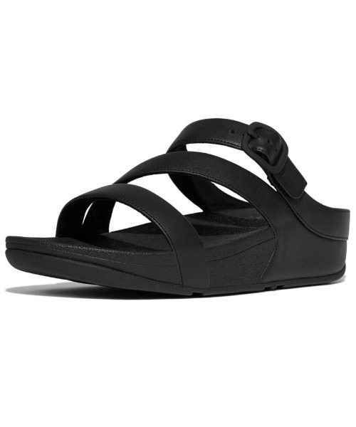 fitflop(フィットフロップ)の「SKINNY II レザー ゼットストラップ スライド(サンダル・レディース・タン/ブラック/ゴールド系・US5/US6/US7/US8)」の4枚目の写真