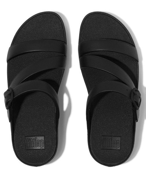 fitflop(フィットフロップ)の「SKINNY II レザー ゼットストラップ スライド(サンダル・レディース・タン/ブラック/ゴールド系・US5/US6/US7/US8)」の6枚目の写真