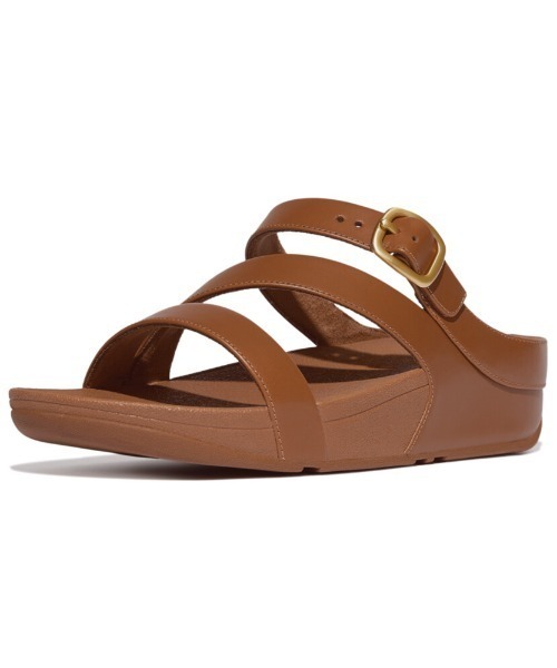 fitflop(フィットフロップ)の「SKINNY II レザー ゼットストラップ スライド(サンダル・レディース・タン/ブラック/ゴールド系・US5/US6/US7/US8)」の10枚目の写真