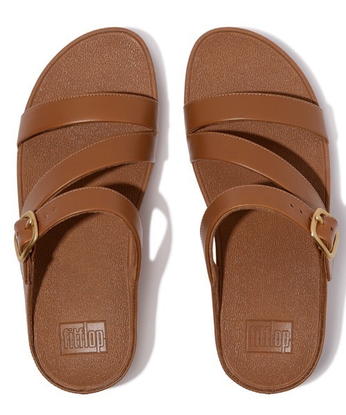 fitflop(フィットフロップ)の「SKINNY II レザー ゼットストラップ スライド(サンダル・レディース・タン/ブラック/ゴールド系・US5/US6/US7/US8)」の11枚目の写真