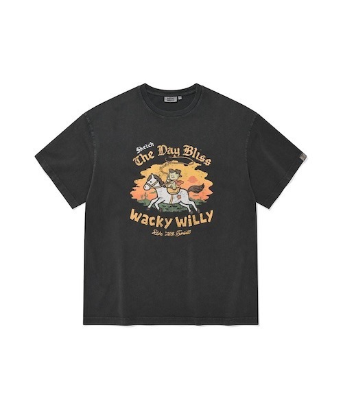 Wacky WiLLy（ワッキーウィリー）の「KIKY RIDING SHORT SLEEVE T-SHIRT（Tシャツ/カットソー・メンズ・チャコールグレー/ピンク/キナリ・X-LARGE/LARGE/MEDIUM/SMALL）」の9枚目の写真