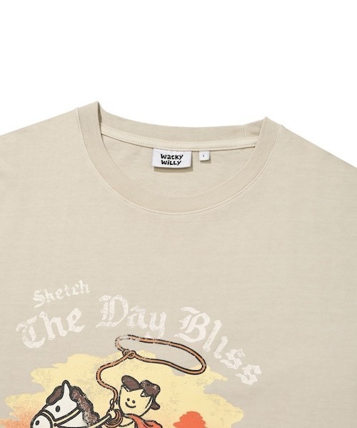 Wacky WiLLy(ワッキーウィリー)の「KIKY RIDING SHORT SLEEVE T-SHIRT(Tシャツ/カットソー・メンズ・チャコールグレー/ピンク/キナリ・X-LARGE/LARGE/MEDIUM/SMALL)」の6枚目の写真