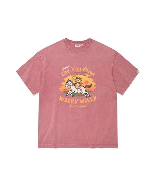 Wacky WiLLy（ワッキーウィリー）の「KIKY RIDING SHORT SLEEVE T-SHIRT（Tシャツ/カットソー・メンズ・チャコールグレー/ピンク/キナリ・X-LARGE/LARGE/MEDIUM/SMALL）」の14枚目の写真