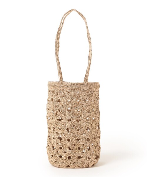 Ray BEAMS(レイビームス)の「BAGMATI / Flower Bag(かごバッグ・レディース・ブラック/ブラウン系その他3・ONE SIZE)」の2枚目の写真