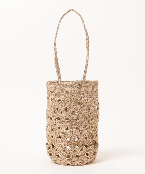 Ray BEAMS(レイビームス)の「BAGMATI / Flower Bag(かごバッグ・レディース・ブラック/ブラウン系その他3・ONE SIZE)」の6枚目の写真