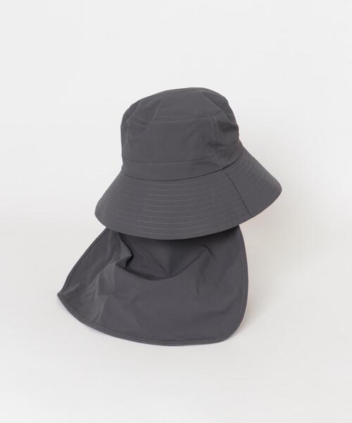 SMELLY(スメリー)の「『撥水/UVカット』サンシェードバケットハット(ハット・レディース・ベージュ/チャコールグレー・-)」の15枚目の写真