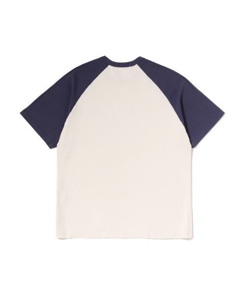 A BATHING APE(アベイシングエイプ)の「BATHING APE RAGLAN TEE(Tシャツ/カットソー・メンズ・ネイビー/チャコール・SMALL/X-LARGE/LARGE/XXX-LARGE/XX-LARGE/MEDIUM)」の4枚目の写真