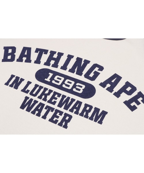 A BATHING APE(アベイシングエイプ)の「BATHING APE RAGLAN TEE(Tシャツ/カットソー・メンズ・ネイビー/チャコール・SMALL/X-LARGE/LARGE/XXX-LARGE/XX-LARGE/MEDIUM)」の6枚目の写真