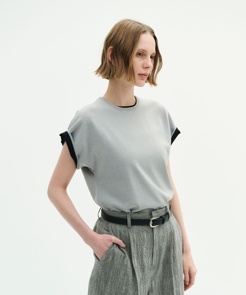 N.O.R.C(ノーク)の「【ウォッシャブル】クールニットTEE(ニット/セーター・レディース・ブルー/ブラック/ブラウン/ライトグレー/ホワイト・フリー)」の4枚目の写真