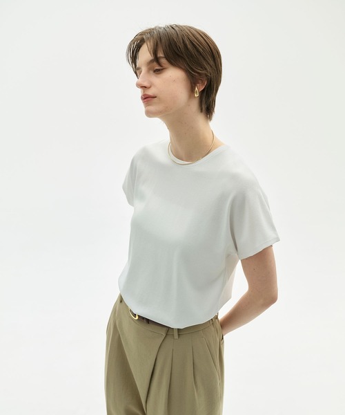 N.O.R.C(ノーク)の「【ウォッシャブル】クールニットTEE(ニット/セーター・レディース・ブルー/ブラック/ブラウン/ライトグレー/ホワイト・フリー)」の22枚目の写真