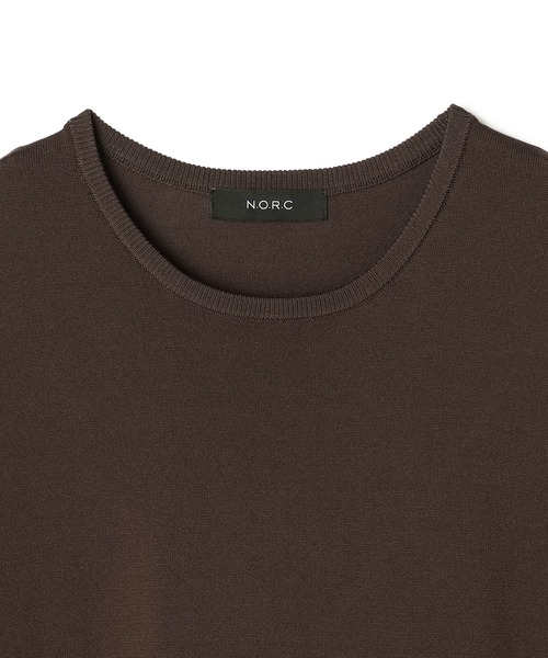 N.O.R.C(ノーク)の「【ウォッシャブル】クールニットTEE(ニット/セーター・レディース・ブルー/ブラック/ブラウン/ライトグレー/ホワイト・フリー)」の9枚目の写真
