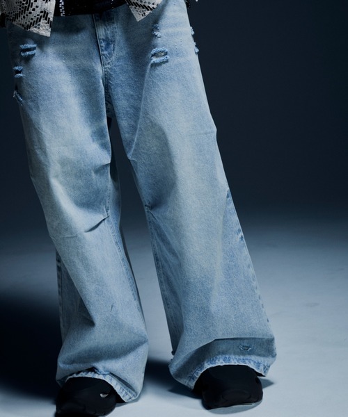 DankeSchon/ダンケシェーン/12oz BAGGY JEANS/ICE（デニムパンツ