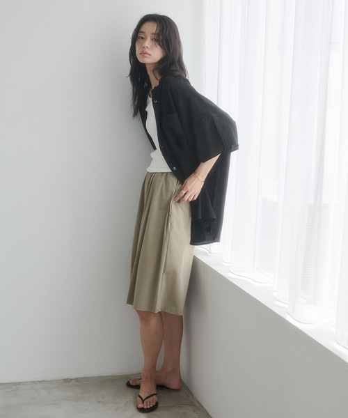 hunch(ハンチ)の「【接触冷感】タックハーフパンツ(その他パンツ・レディース・チョコ/ブラック/カーキ・FREE)」の20枚目の写真