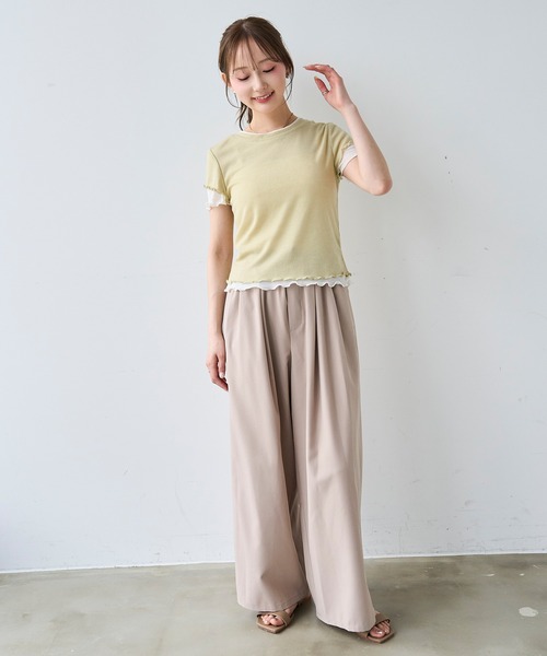 mil(ミル)の「ライン リラックス タックパンツ / トラックパンツ 【587213】(その他パンツ・レディース・チャコールグレー/ブラック/モカ・FREE/S-Short/S-Regular/M-Short)」の18枚目の写真